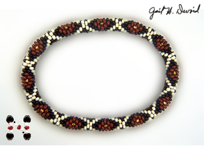 Designer Jewelry - Diamondback Rattlesnake Bead Crochet Bracelet