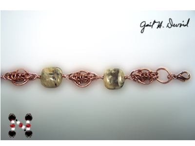 Designer Jewelry- Copper Chain Maille Bracelet 