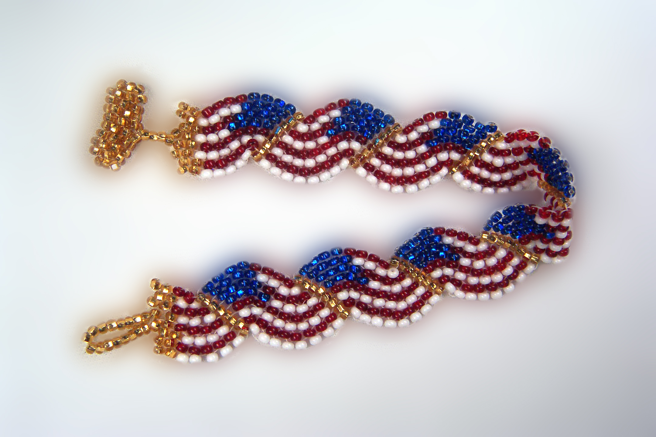 Designer Jewelry - Wavy Flag Bracelet - France