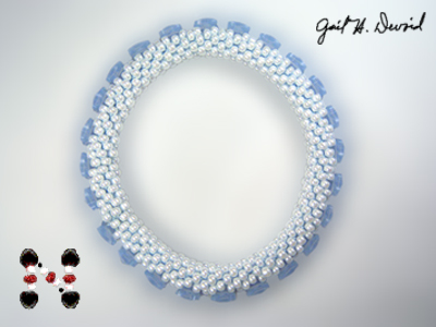 Designer Jewelry - Karner Blue Butterfly Bead Crochet Bracelet