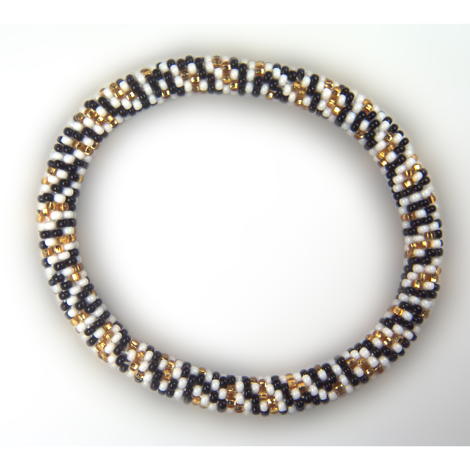 Designer Jewelry - Tweed Bead Crochet Bracelet