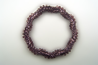 Designer Jewelry - 3-Drop Spiral Bead Crochet Bracelet Pattern