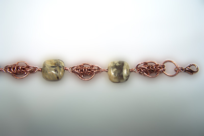 Designer Jewelry - Copper Chain Maille Pattern
