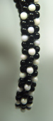 Designer Jewelry - Black and White Diagonal Bracelet and how it looks worn