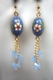 Karner Blue Butterfly Earrings with Fine Austrian Crystals