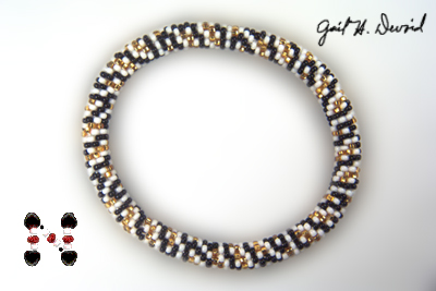 Designer Jewelry - Tweed Bead Crochet Bracelet Pattern